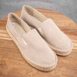 Coconuts By Matisse Peaches Tan Suede Espadrilles Flat Women's Size 6.5 M NEW